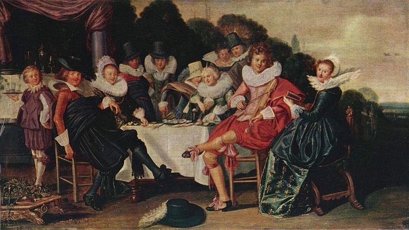 Dirck Hals Amusing Party in the Open Air oil painting image